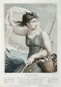 Ventôse (février-mars), sixième mois du calendrier républicain, gravé par Tresca, c.1794